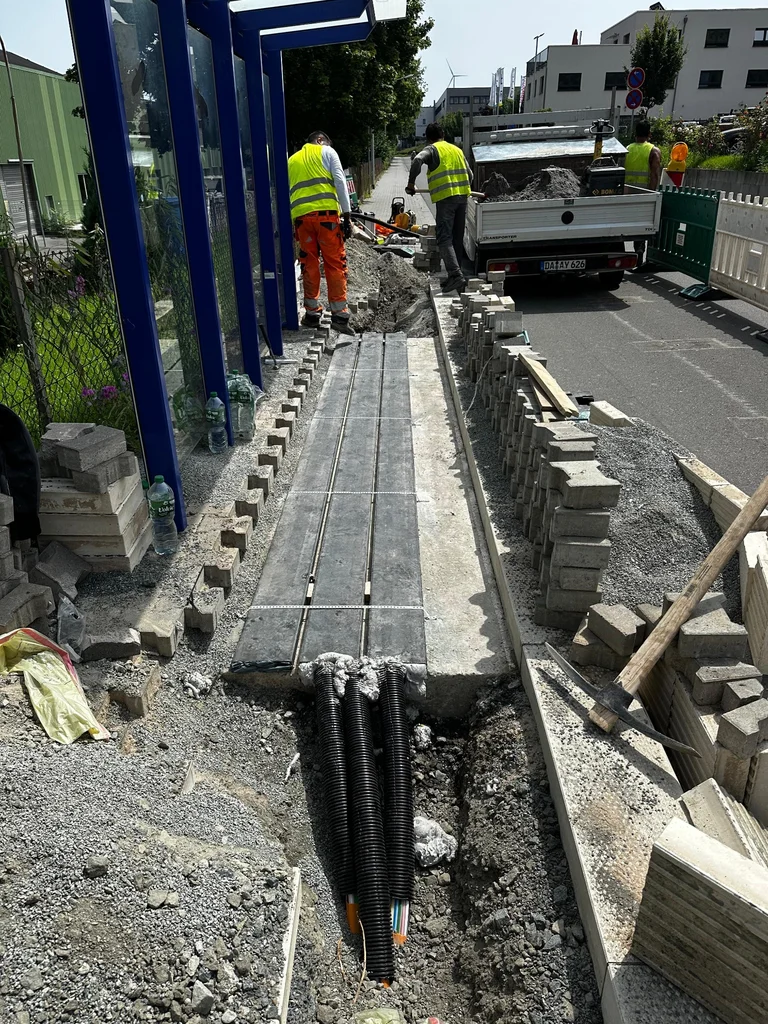 Baustellenteam in der Ausführung